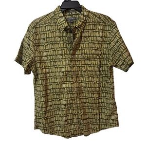 NWT Eddie Bauer Men's Printed Baja Short-Sleeve Shirt size L